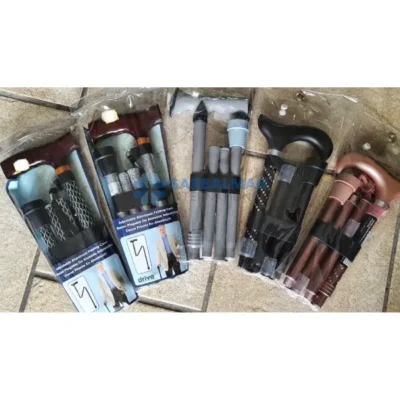 Folding Walking Stick, Adjustable, Aluminium