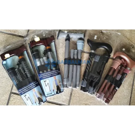 Folding Walking Stick, Adjustable, Aluminium